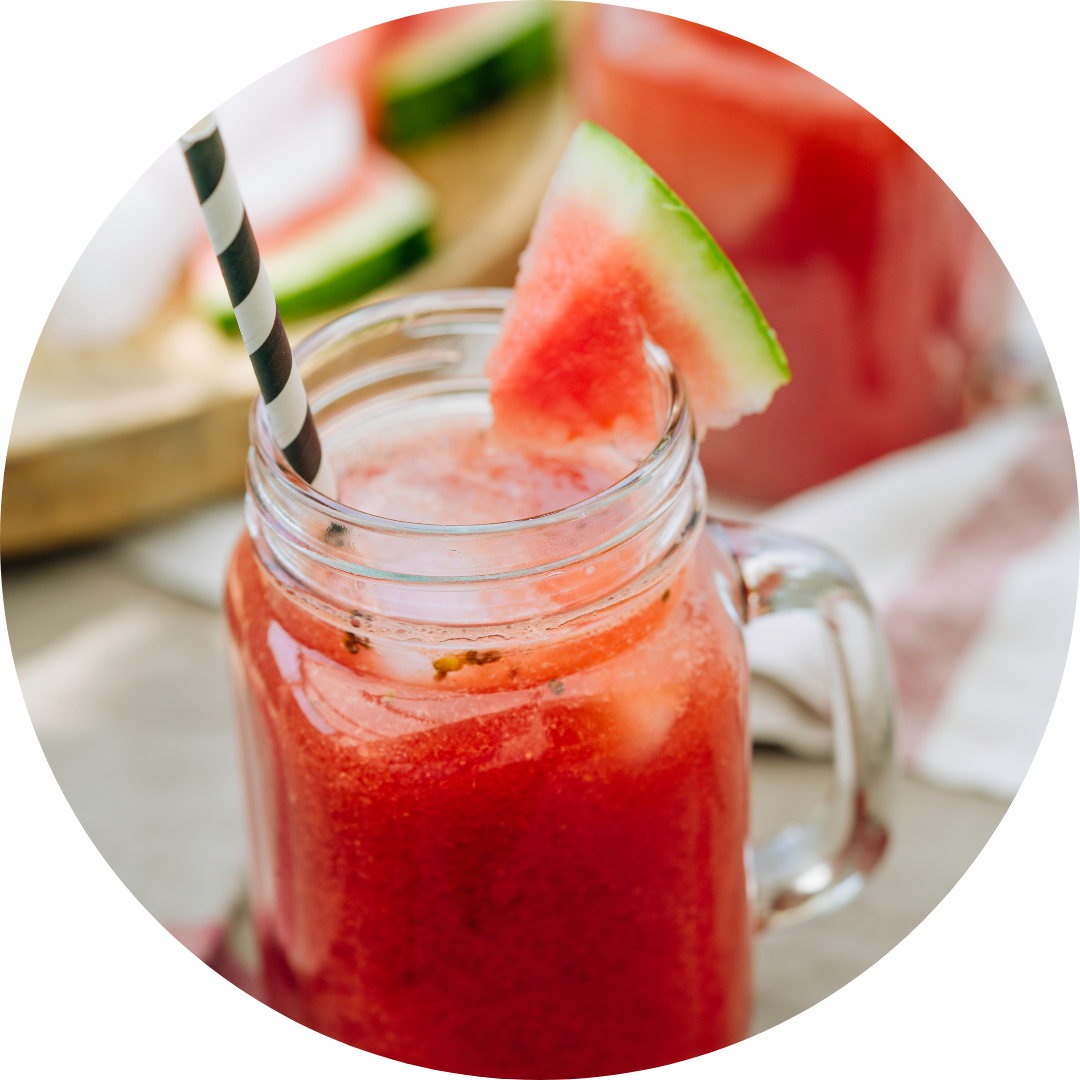 agua fresca met watermeloen